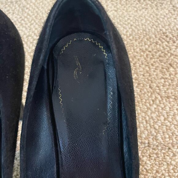 Yves Saint Laurent Palais Platform Stiletto High Heels Peep Toe Suede US 9 EU 39 - Picture 13 of 17